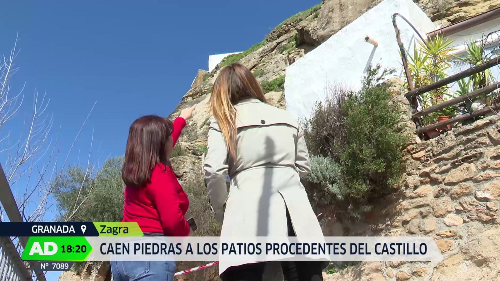 Desprendimientos en el castillo de Zagra