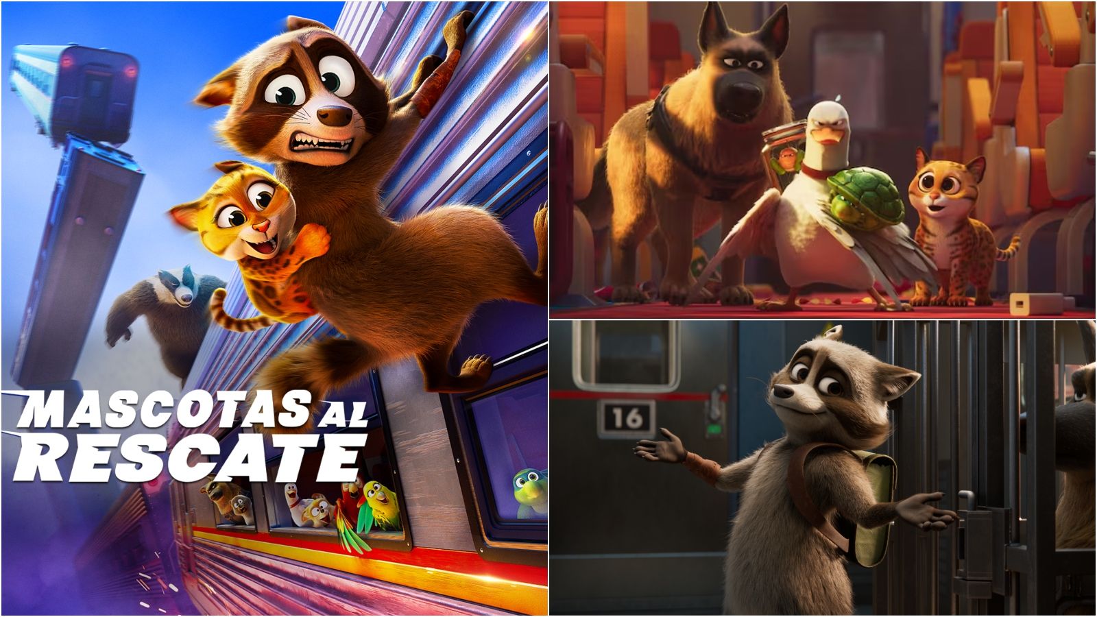 "Mascotas al rescate", los animales salvan el viaje en tren