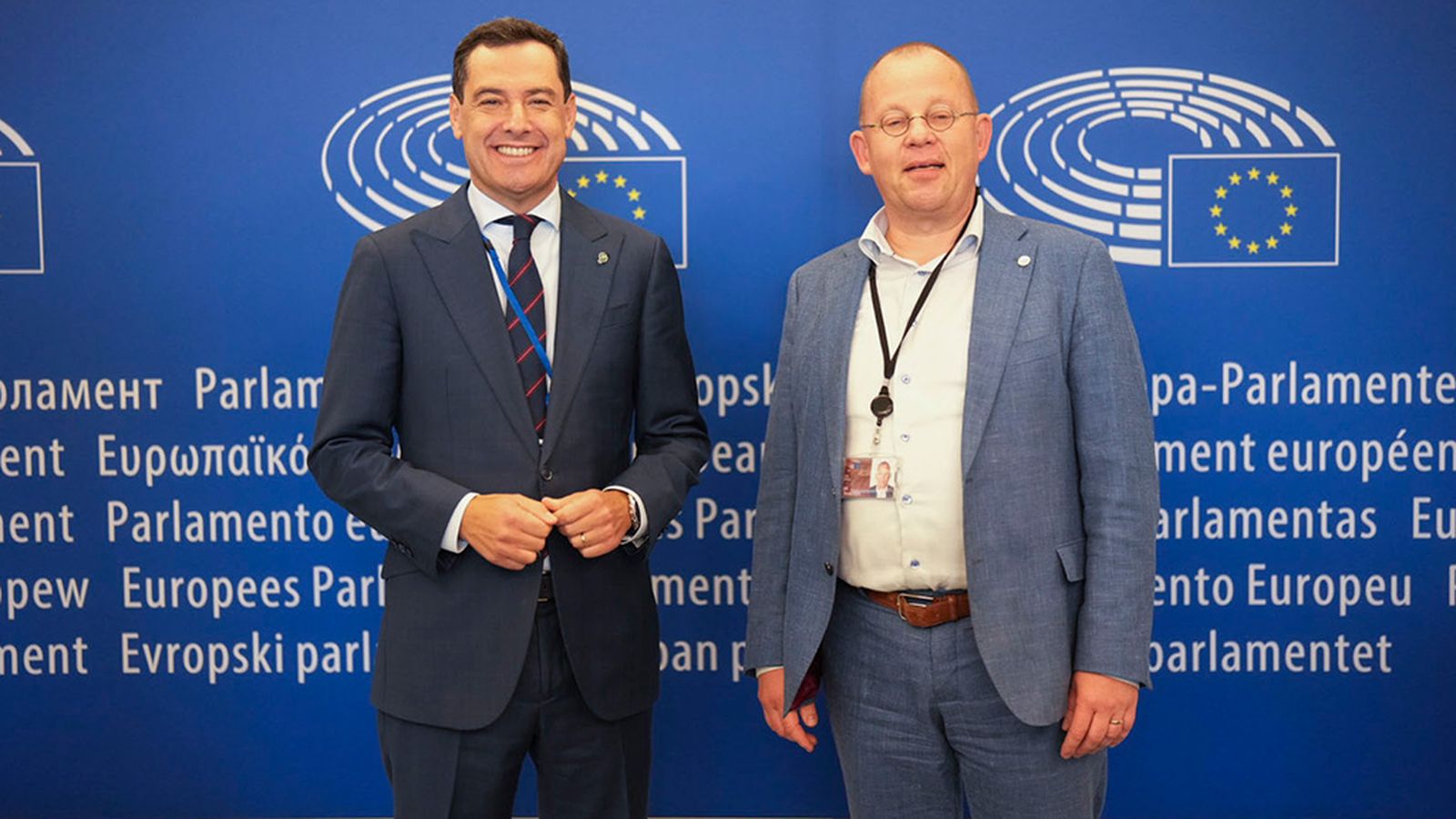 Moreno con el presidente de Water Europe, Durk Kroll
