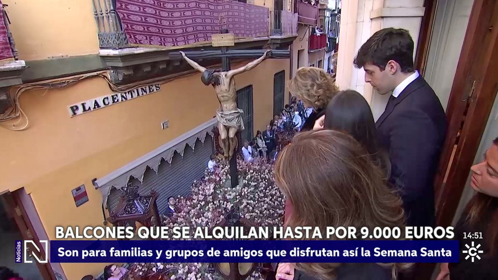 Hasta 9.000 euros por alquilar un balcón durante la Semana Santa