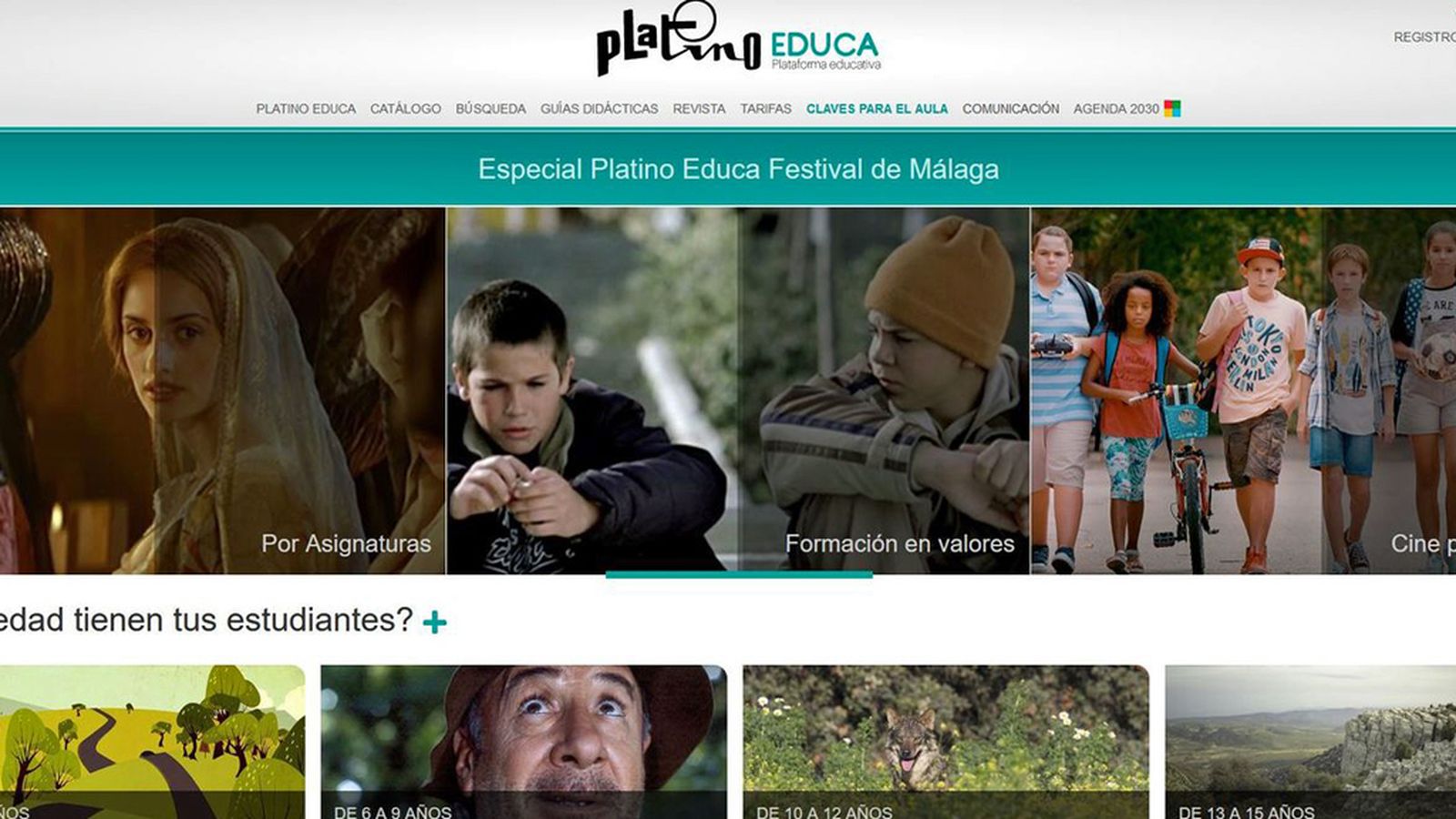 platino educacion cine festival malaga