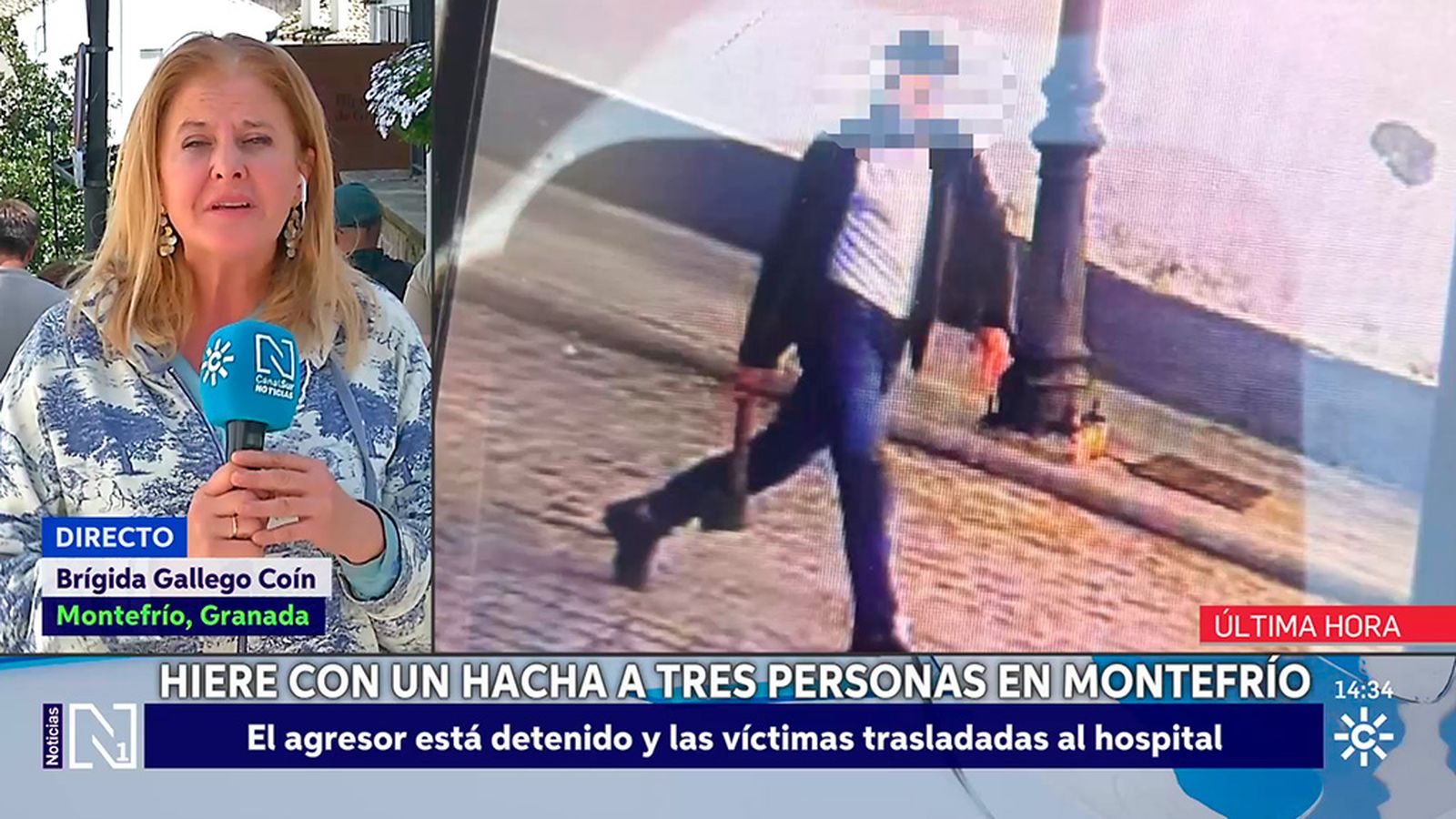 Un hombre hiere a tres personas con un  hacha en Montefrío