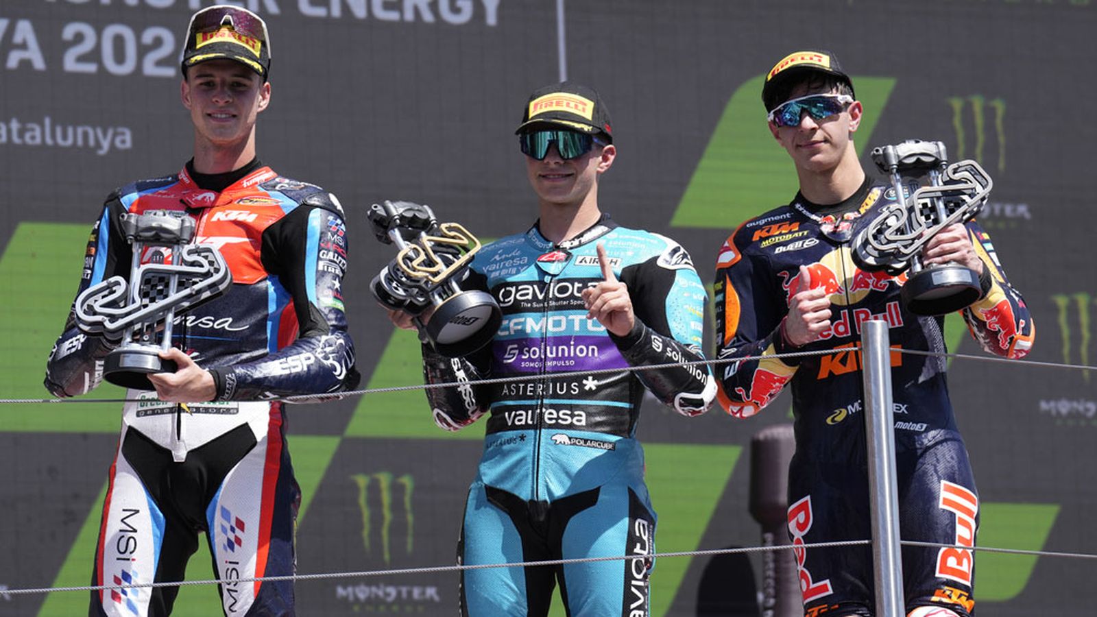 José Antonio Rueda podio Montmeló Moto3