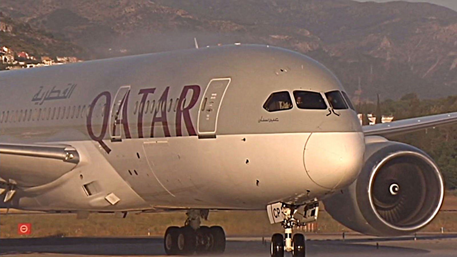 captura vuelo qatar malaga 800