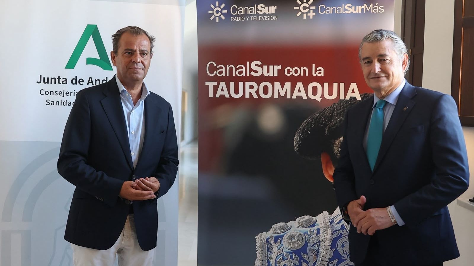 Antonio Sanz y Juande Mellado en la presentación de la programación de la Feria de San Miguel.