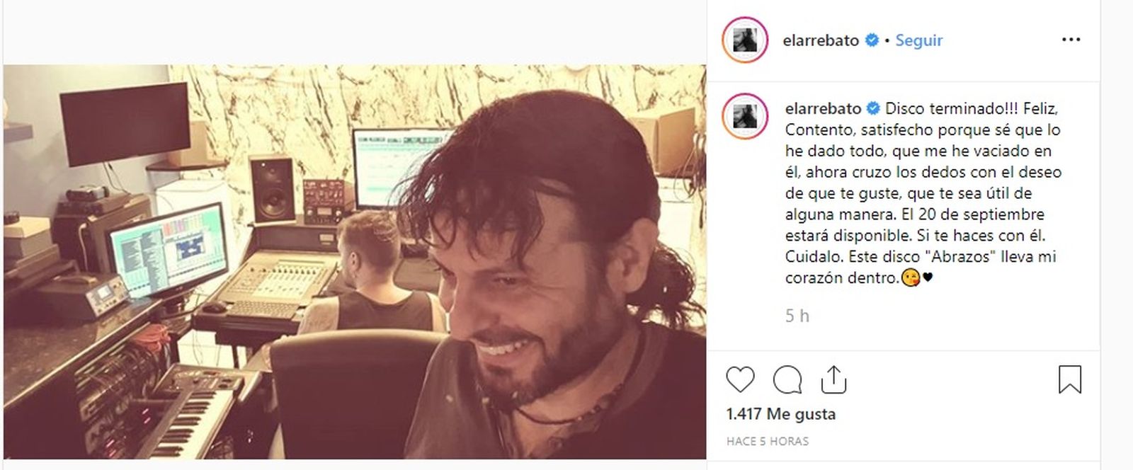 Arrebato redes sociales