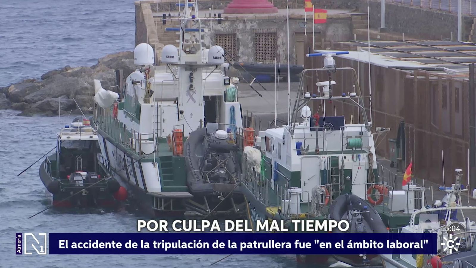 Accidente de una patrullera en Almería