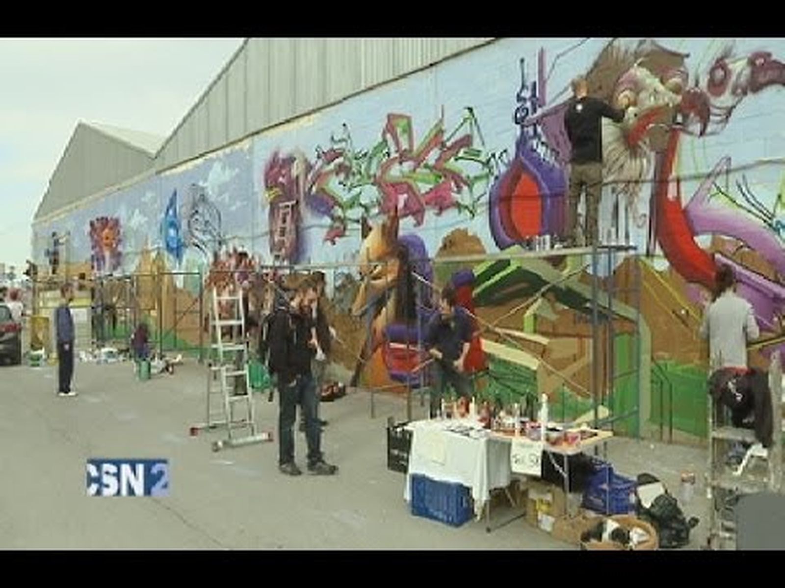 Encuentro de graffiteros en Granada como El Niño de las Pinturas, Rakis y Alfi