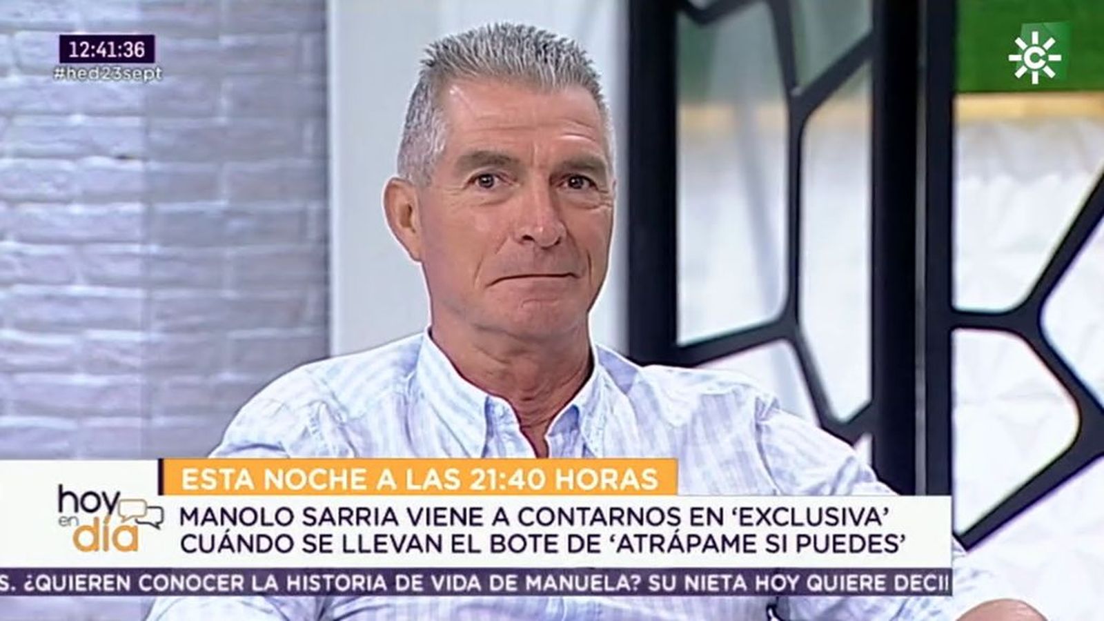 Manolo Sarria en Hoy en día para contar cuándo se da el bote de Atrápame