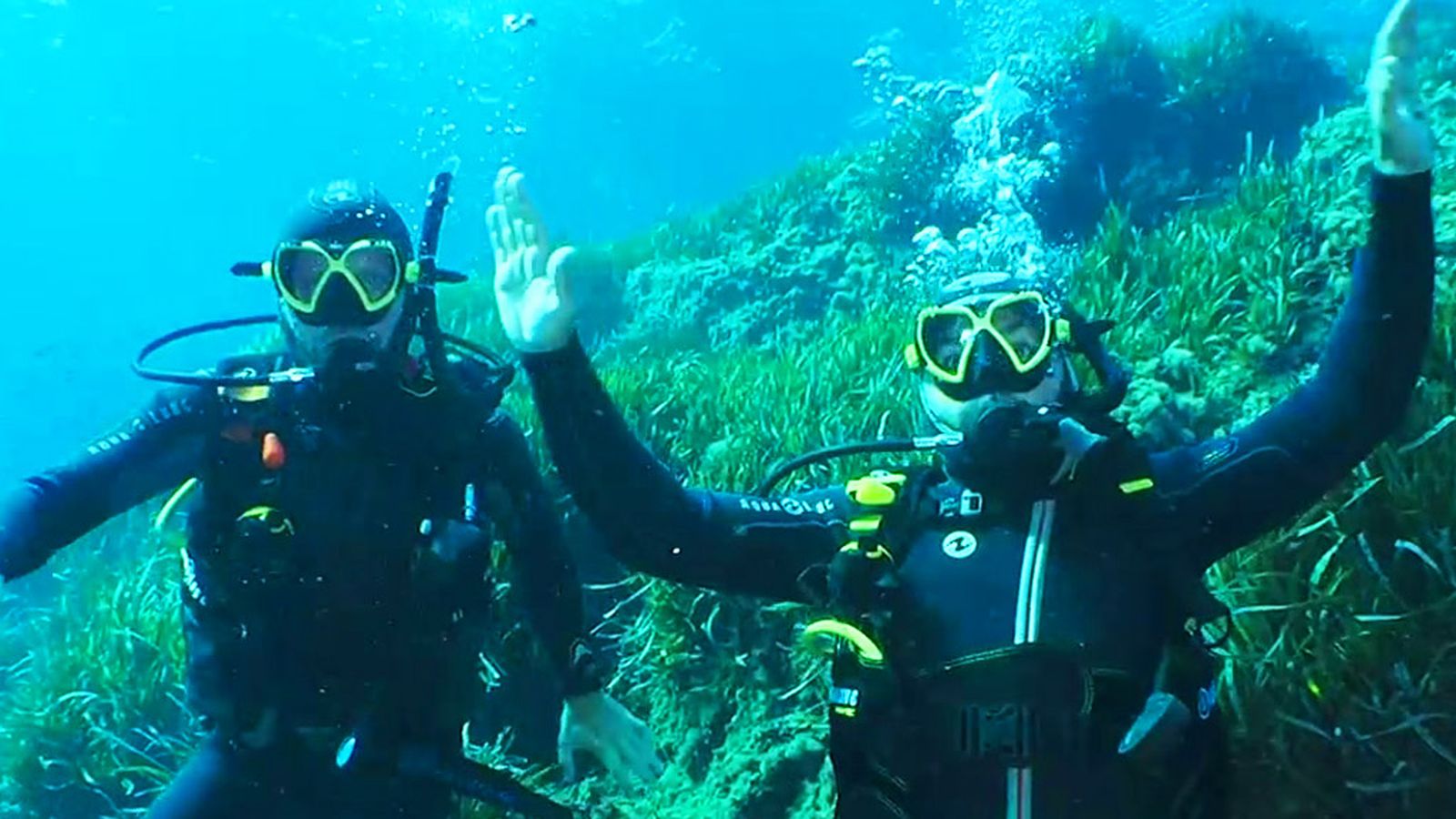 Los compadres, submarinistas por un día en Cabo de Gata