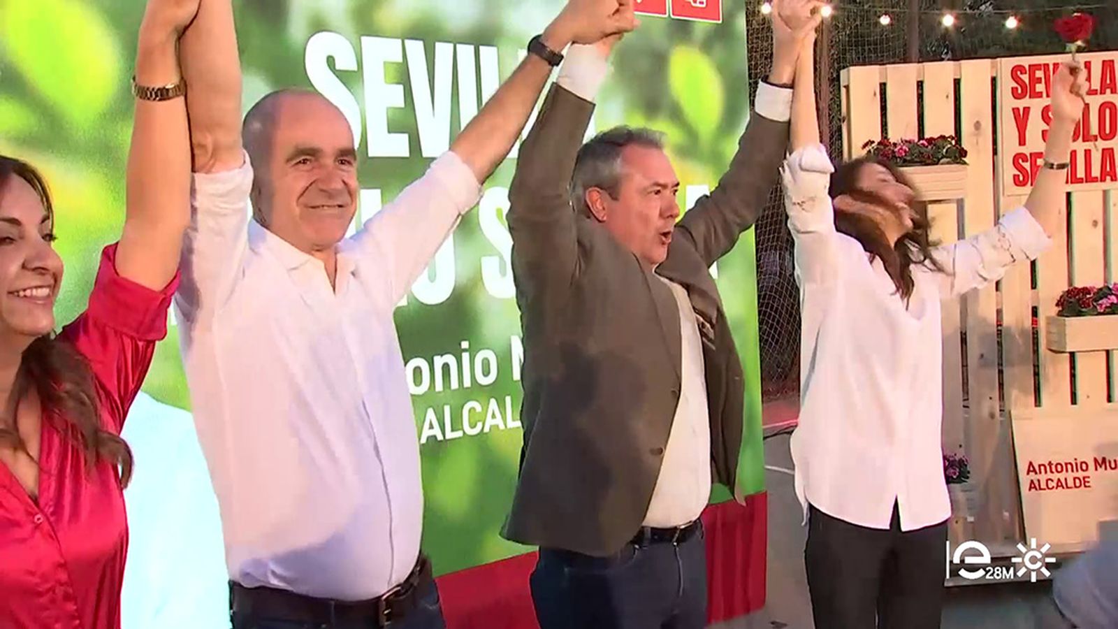Acto del PSOE en el bloque electoral del viernes del 28M