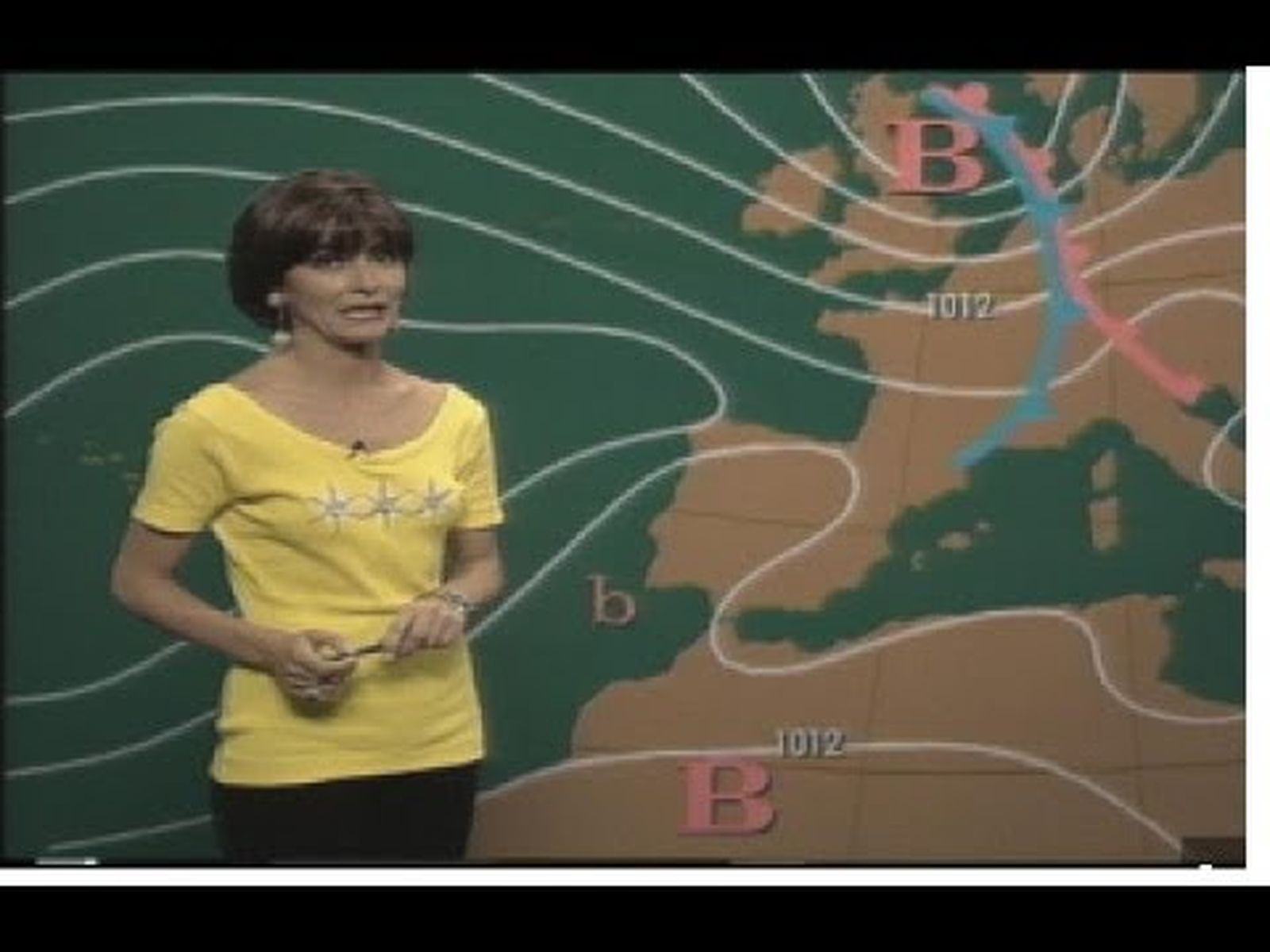 La actriz Ana Fernández presentadora del tiempo en 1992