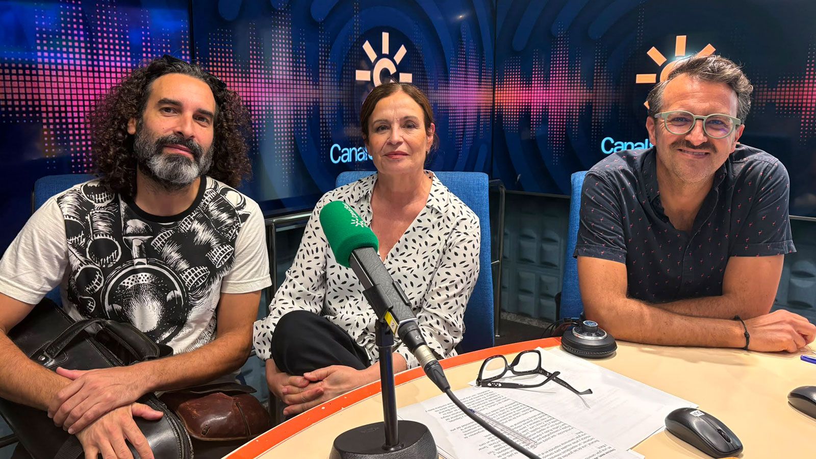 julián Sánchez con Maite Chacón y Miguel Ángel Parra