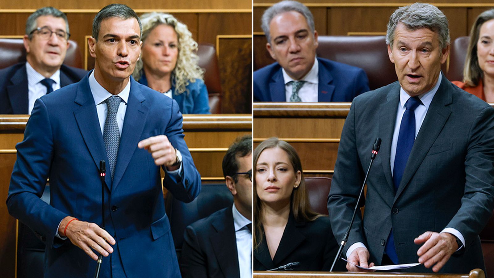 Cara a cara en el Congreso entre Feijóo y Sánchez
