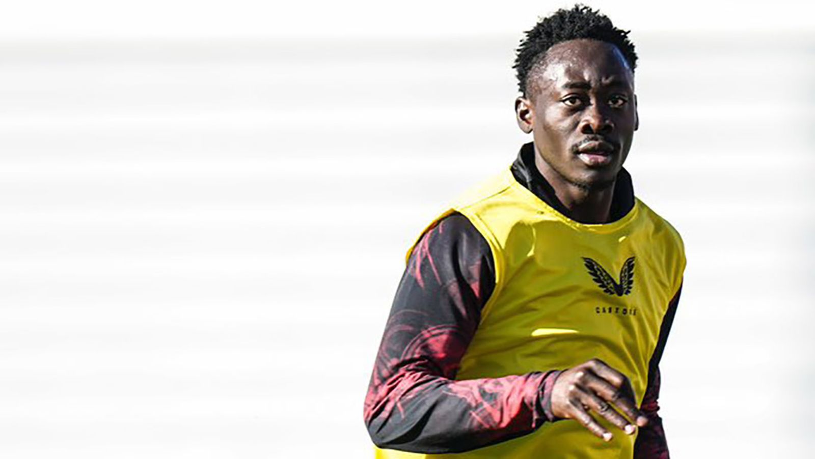 Akor Adams en un entrenamiento del Sevilla