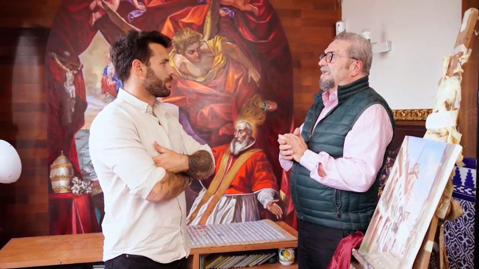 Recibimos una valiosa lección sobre pintura del artista Mario Díaz de Bollullos par del Condado