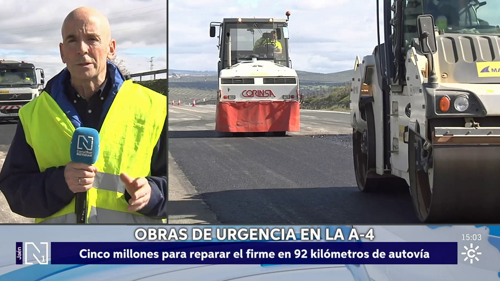 En marcha las obras para arreglar los socavones de la A4