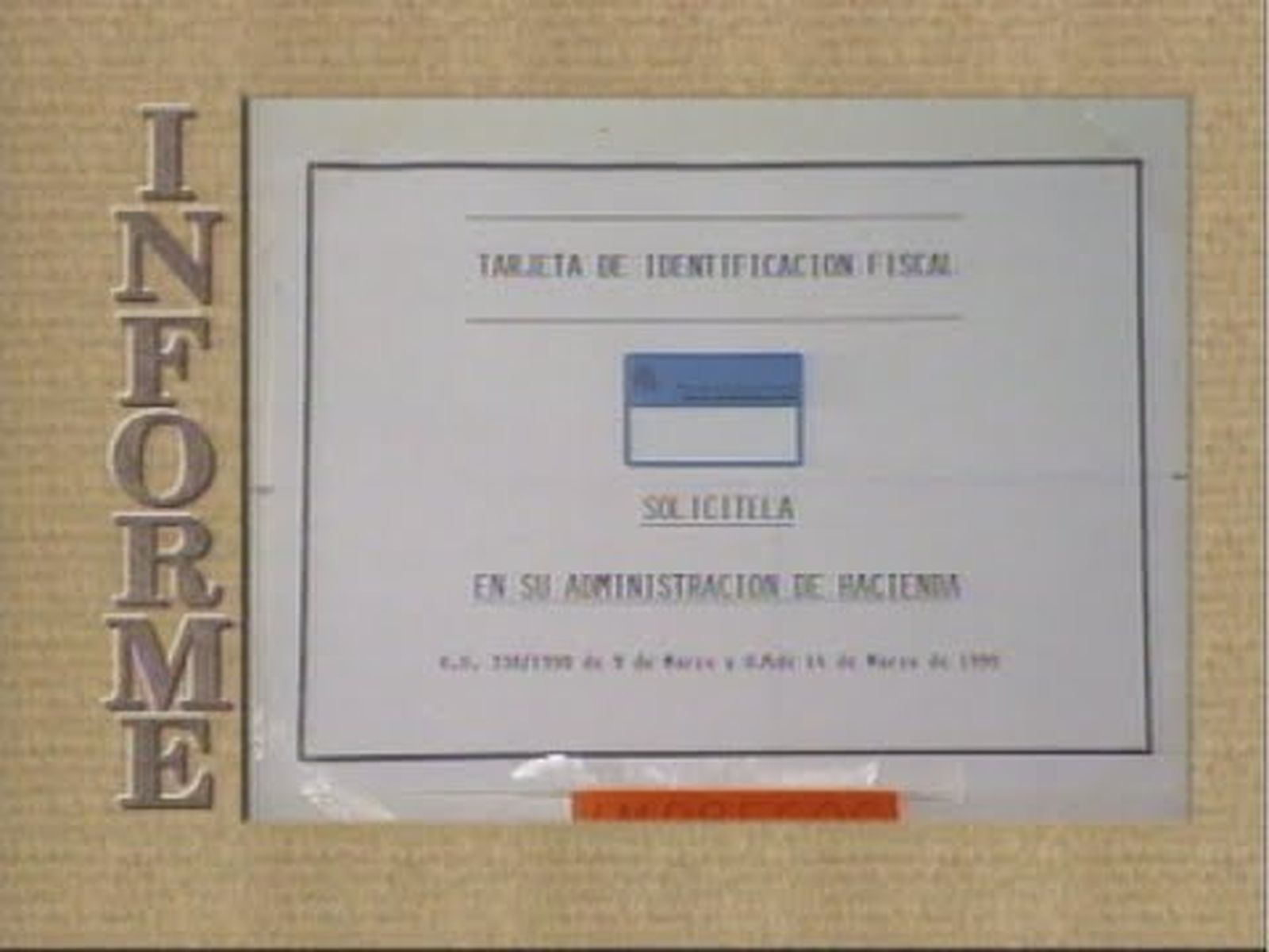 El NIF o Número de Identificación Fiscal en España (1990)