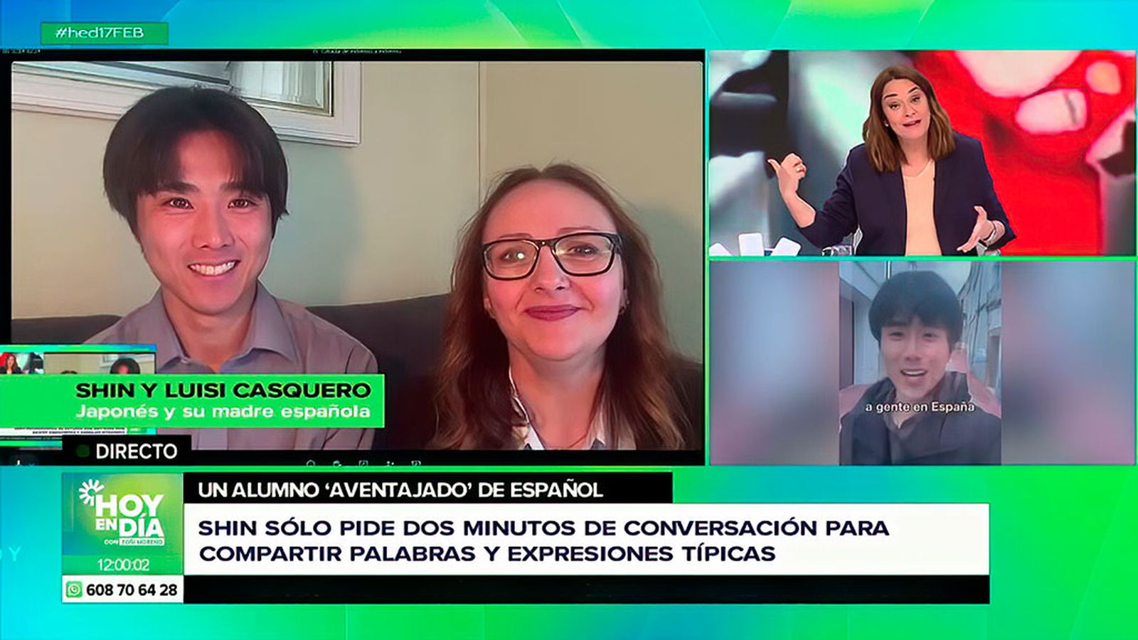 Shin, el japonés que quiere hablar en andaluz con Toñi Moreno