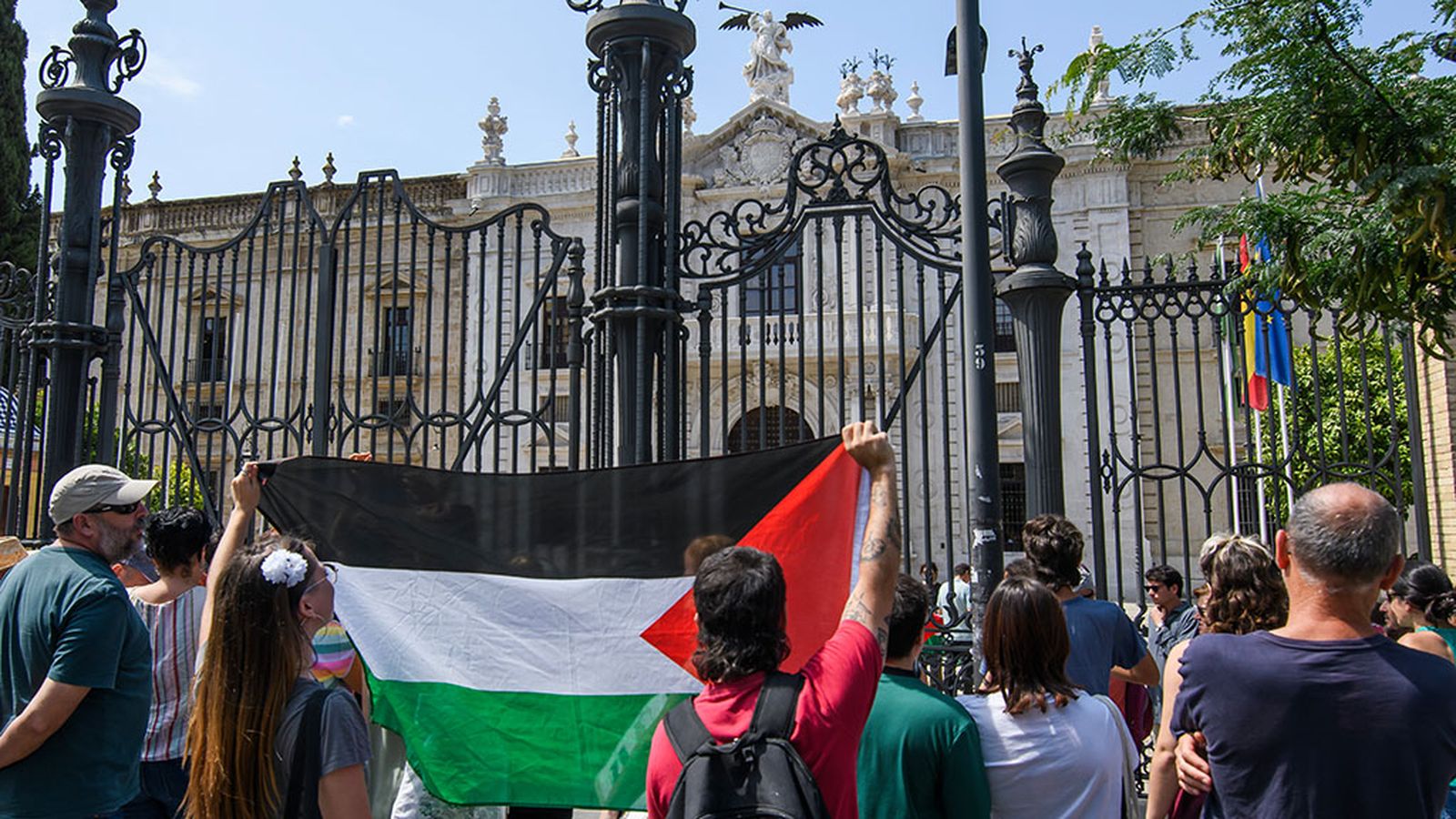 Protesta en el rectorado de Sevilla pro Palestina