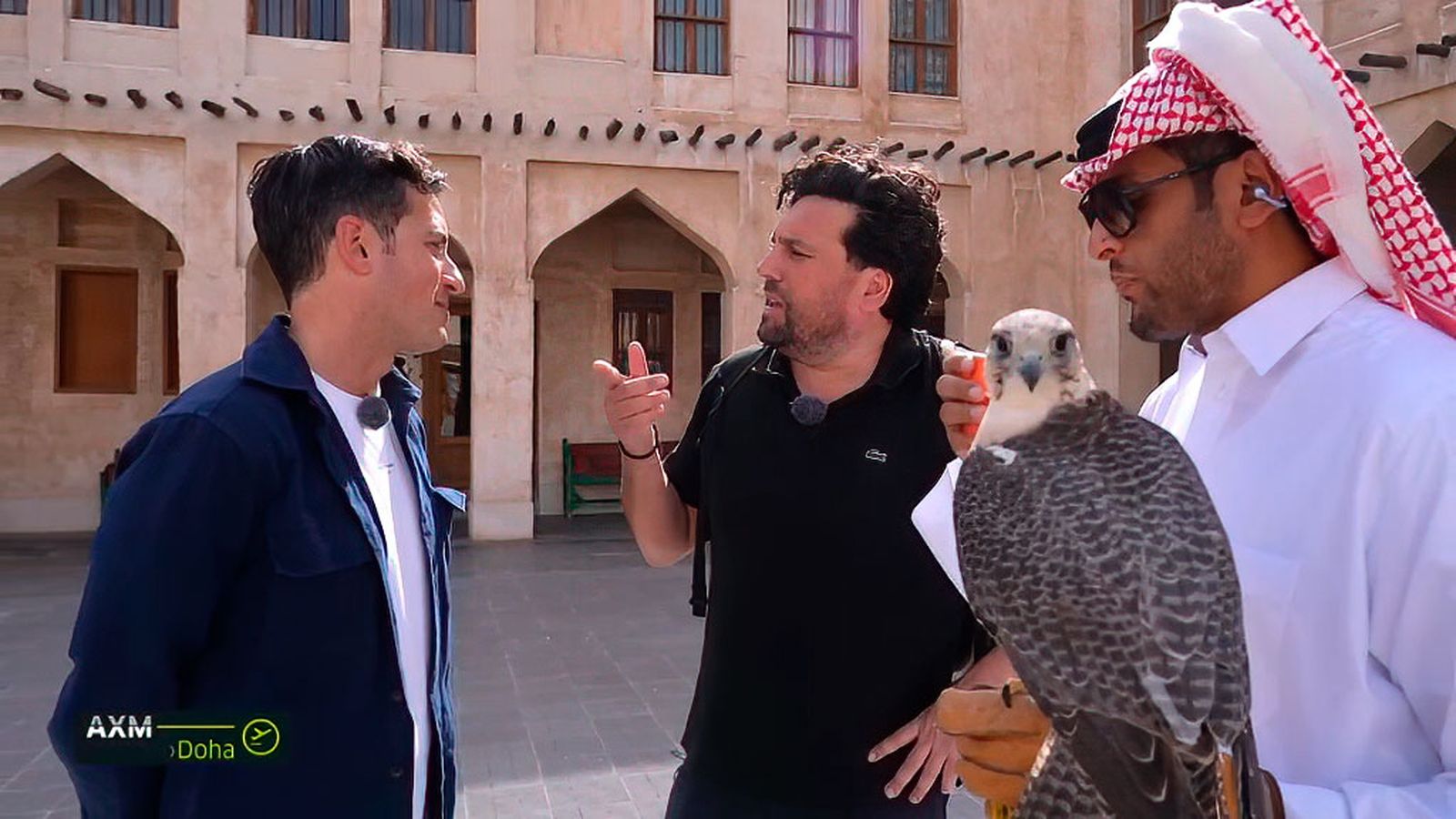 Gabriel nos enseña curiosidades sobre los halcones en Doha