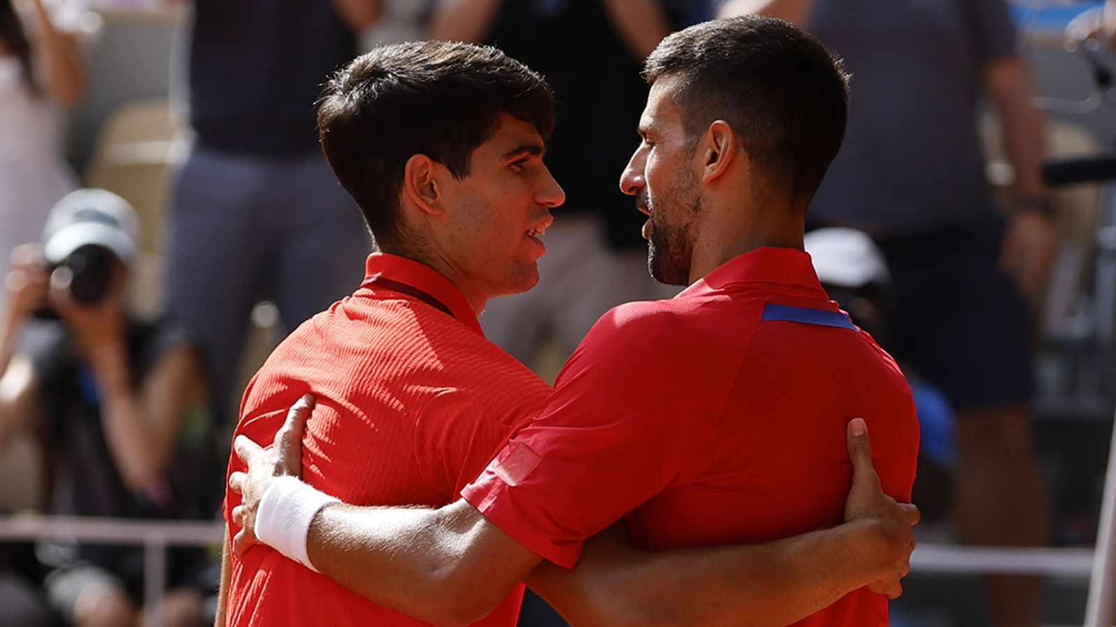 Alcaraz y Djokovic en la final de las Olimpiadas