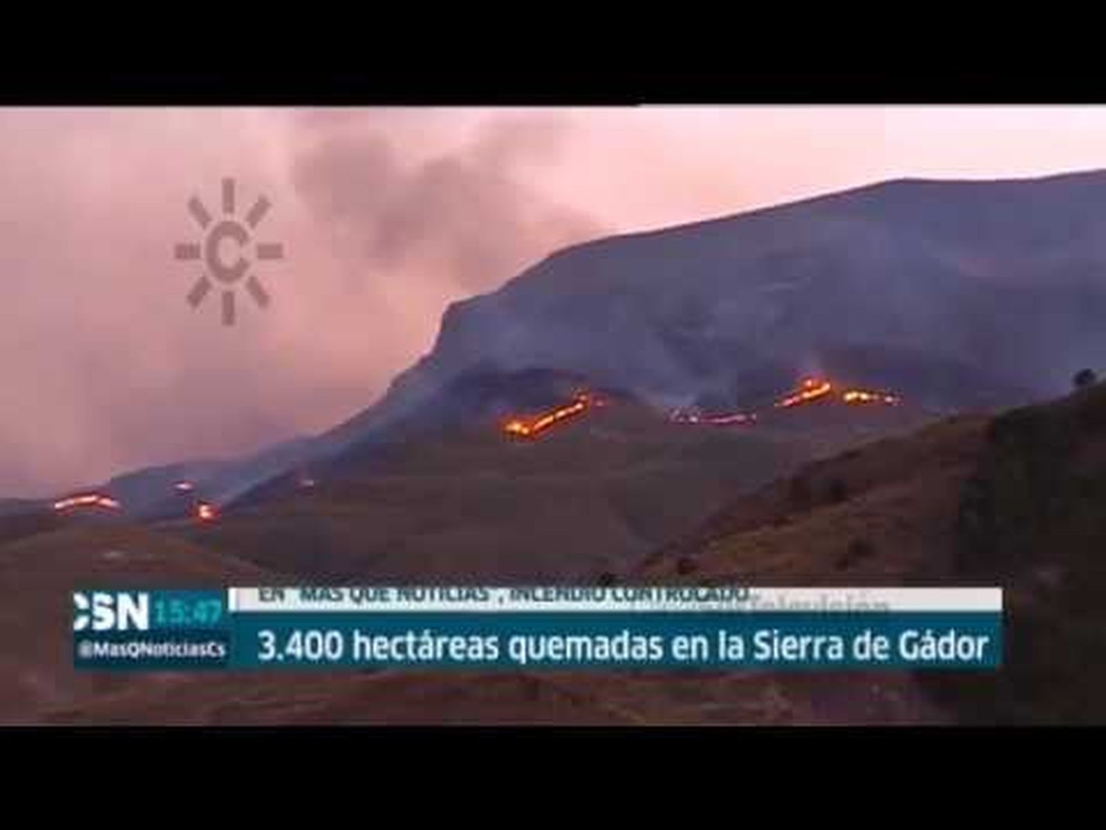 Sierra de Gádor de Almería: incendio forestal de 2014
