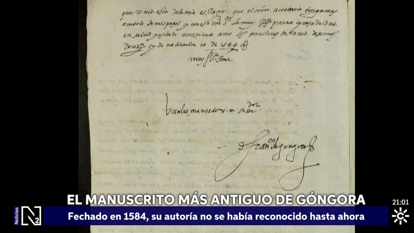 Descubren un manuscrito de Góngora
