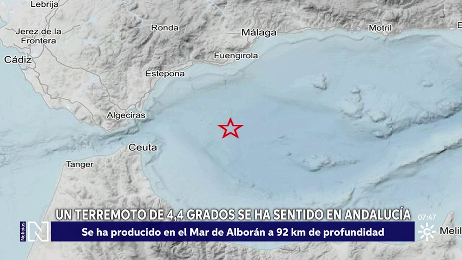 Registrado terremoto en Alborán