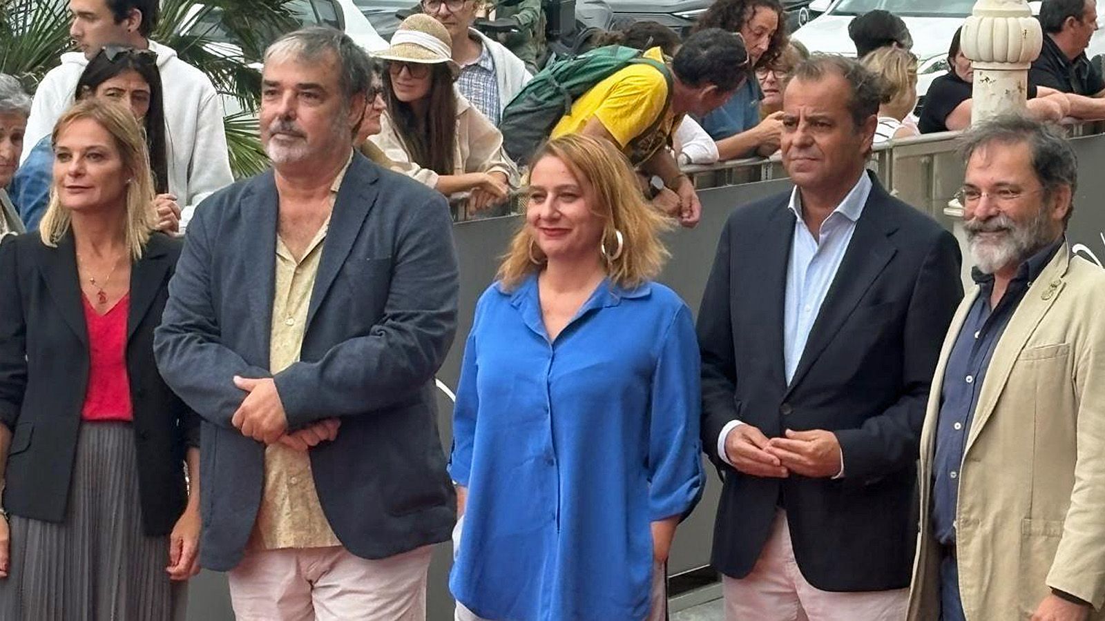A la entrada de la proyección de la cita sobre Paco Rabal