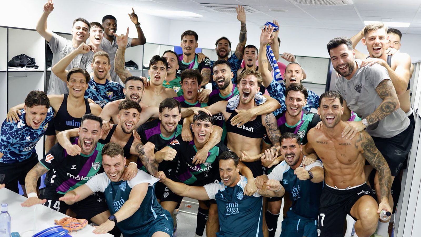 Celebración del Málaga play off