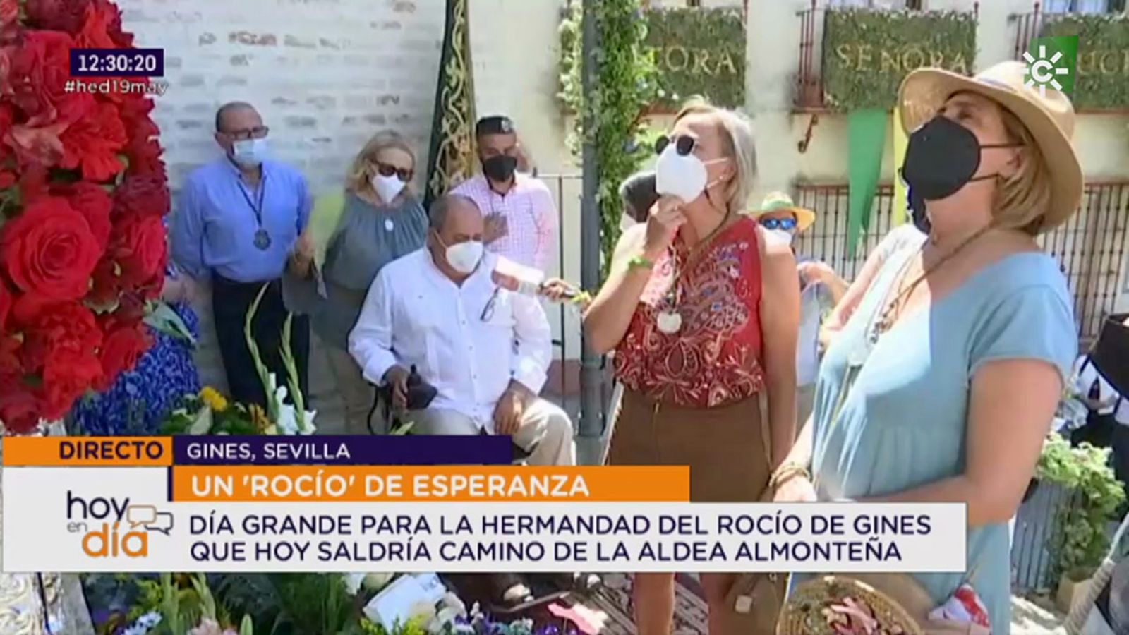 La localidad de Gines celebra engalanada su no-salida al Rocío