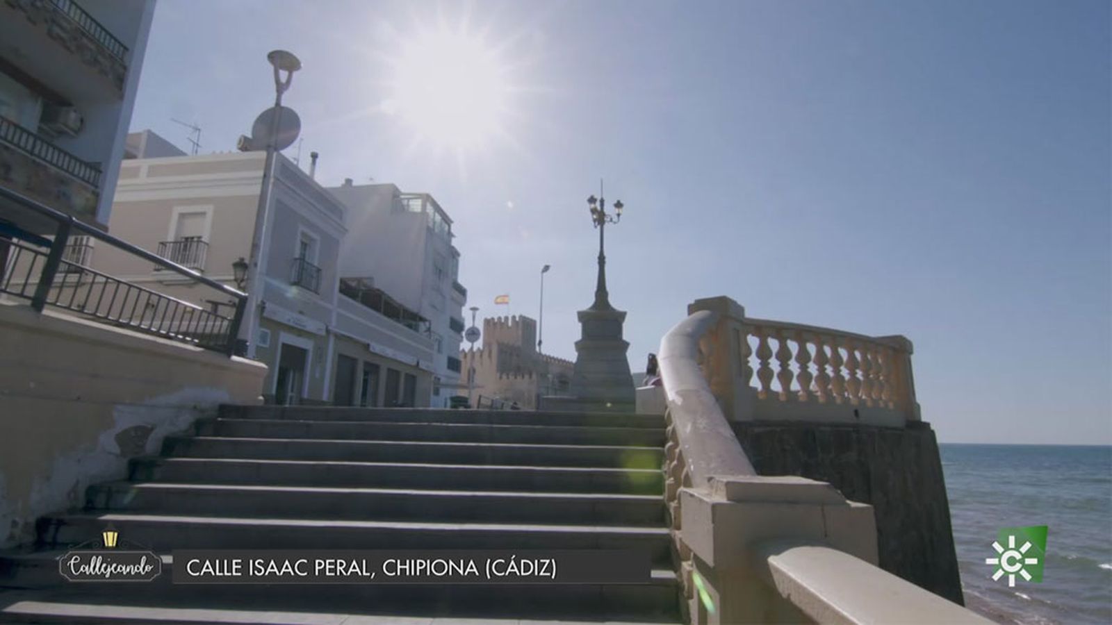 La calle Isaac Peral en Chipiona en homenaje al inventor del  submarino