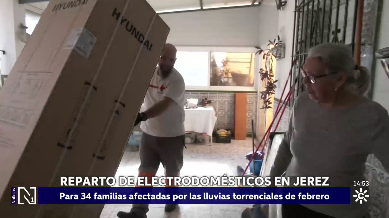 Electrodomésticos para las familias afectadas por las inundaciones en Jerez