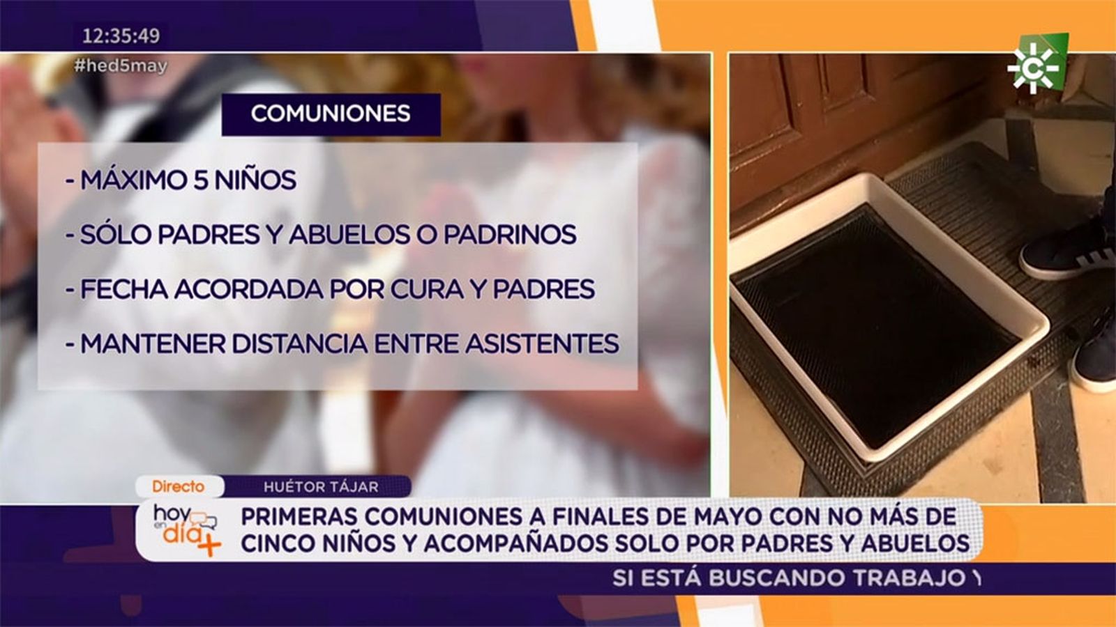 Hoy en día comuniones Granada pies