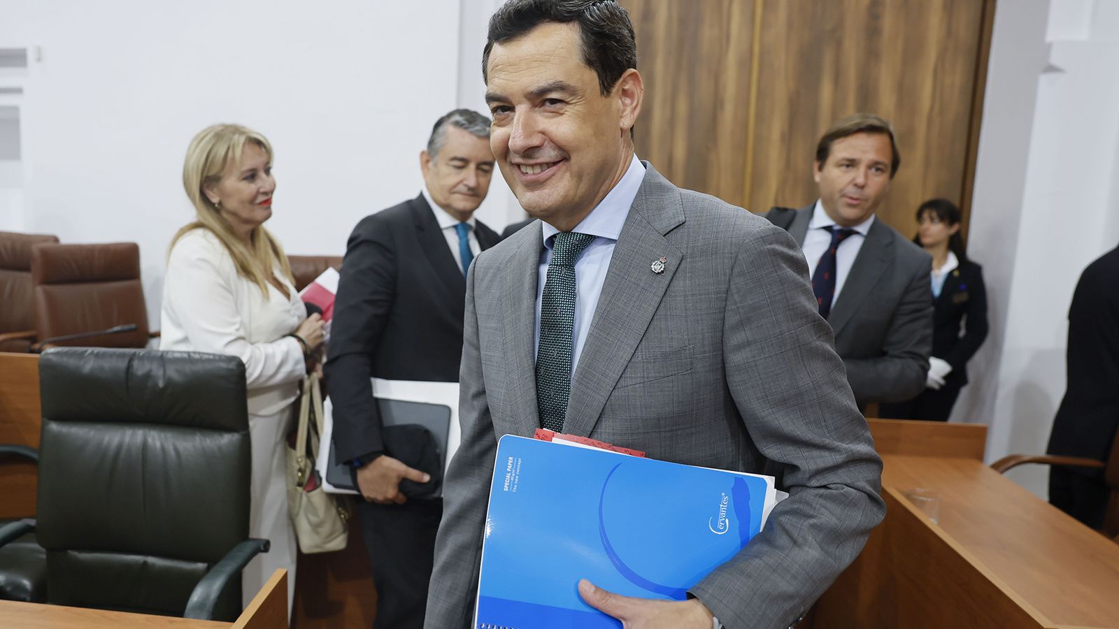 Moreno en el Parlamento durante el Debate de Investidura.