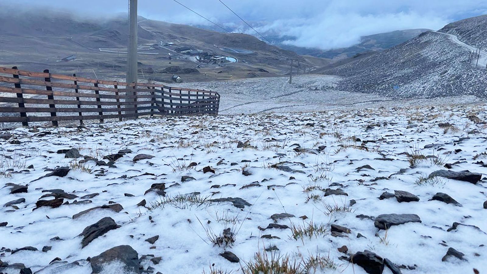 Primeros copos en Sierra nevada