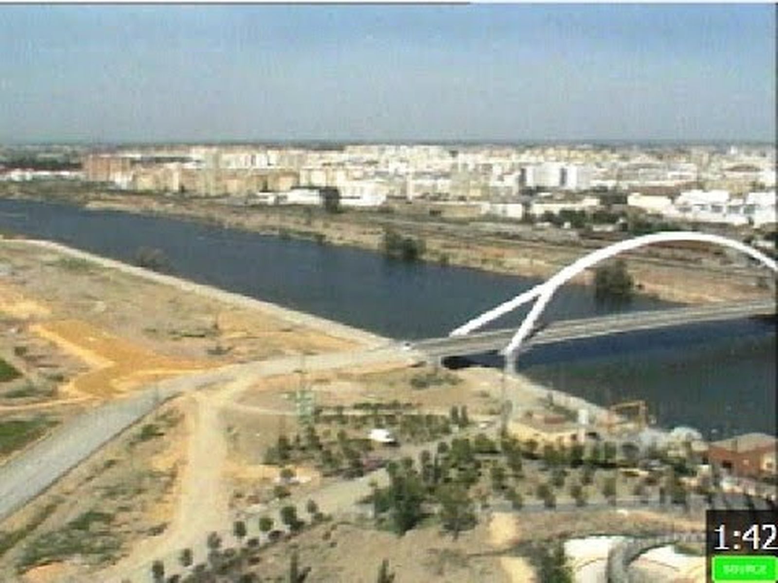La Isla de la Cartuja de Sevilla en 1990 desde la Torre Banesto