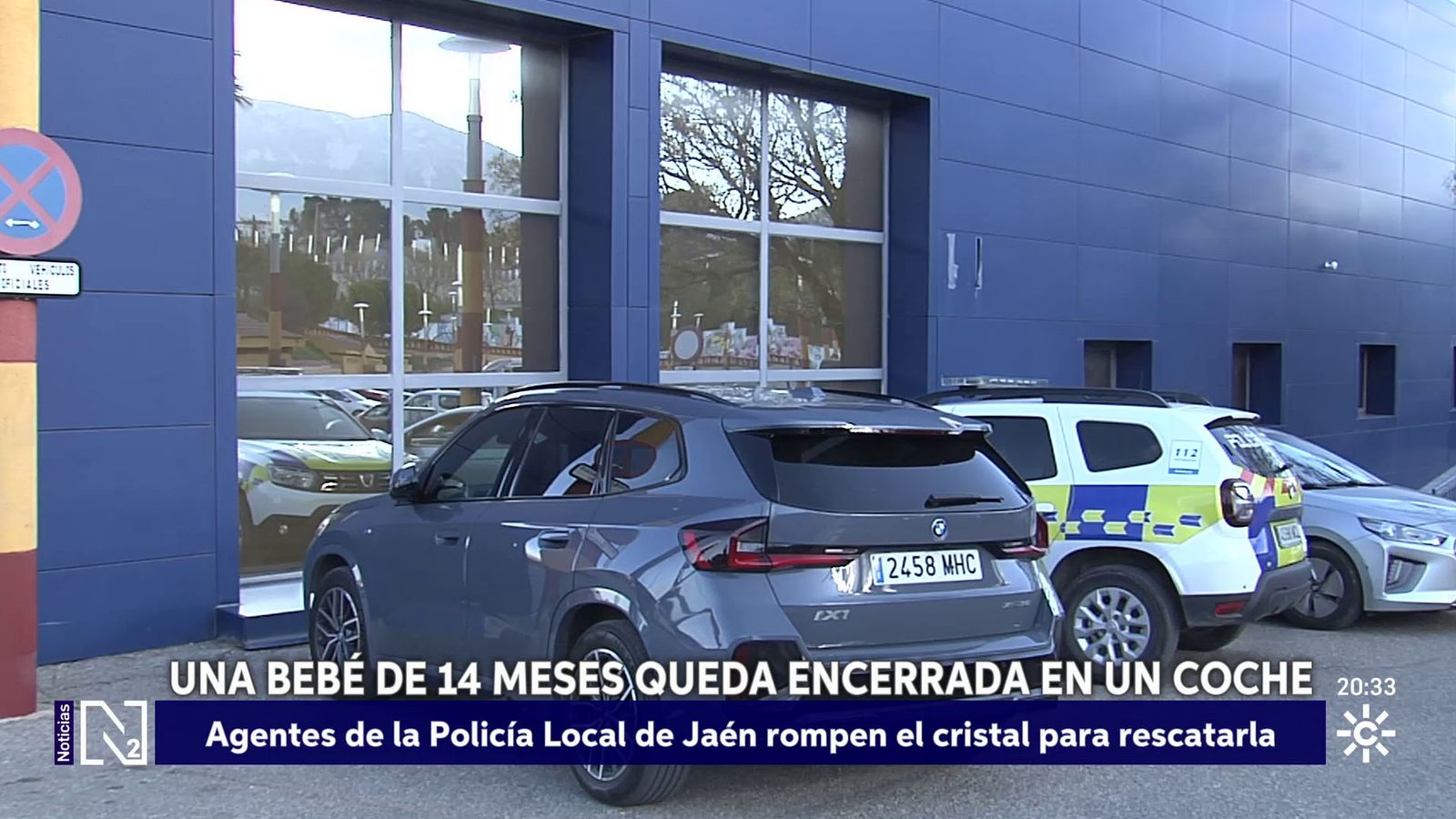 Bebé rescatada de un coche en Jaén
