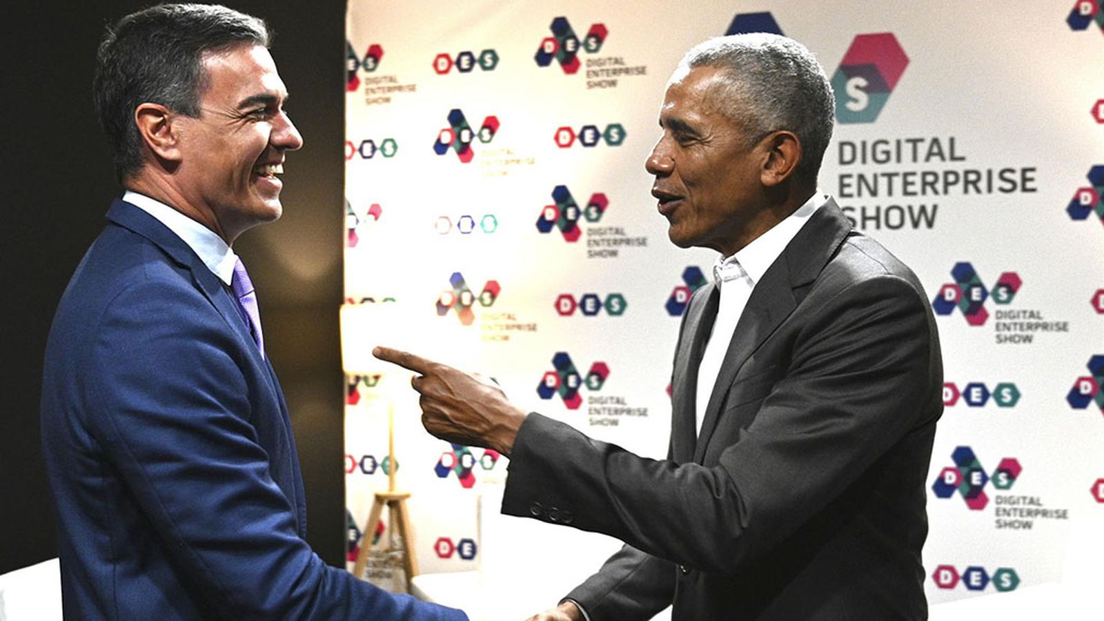 pedro sanchez y barak obama en málaga