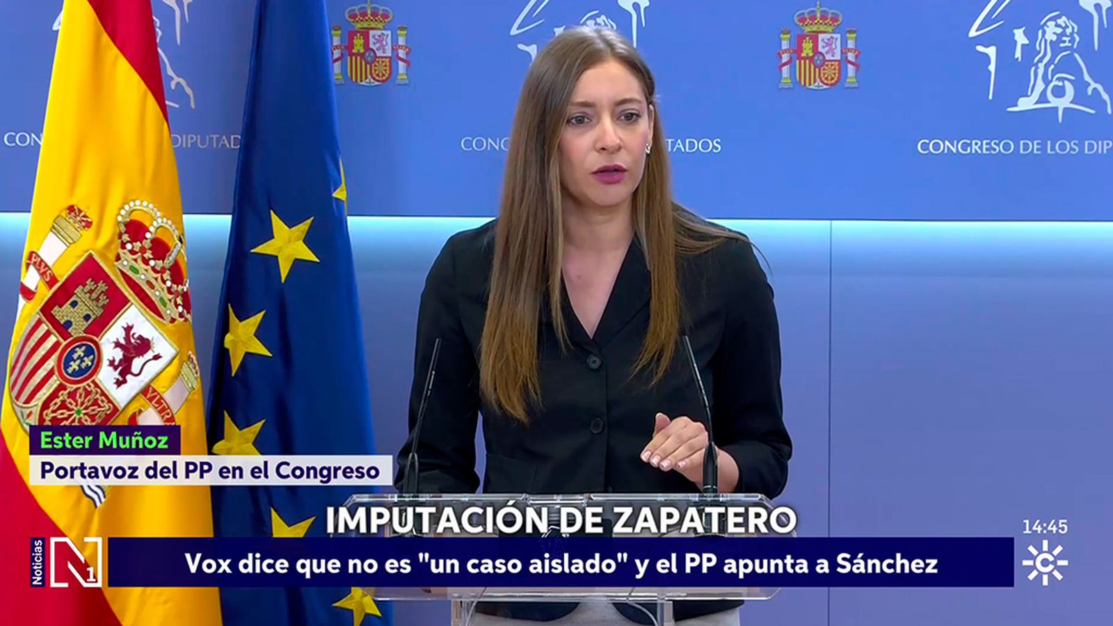 Reacciones de Vox y PP a la imputación de Zapatero