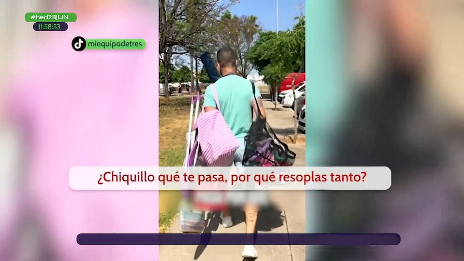 Con la casa a cuestas: la divertida odisea de Esteban en su primera visita a la playa