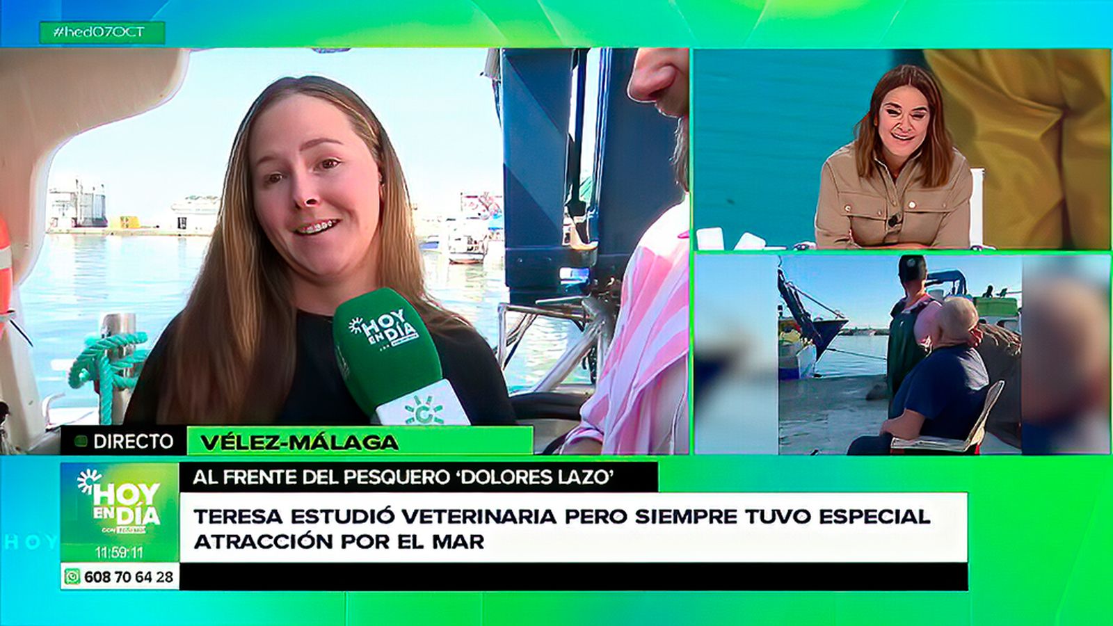 La malagueña de 25 años al frente de un pesquero