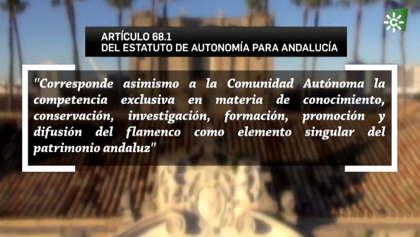 Artículo del Estatuto sobre el flamenco