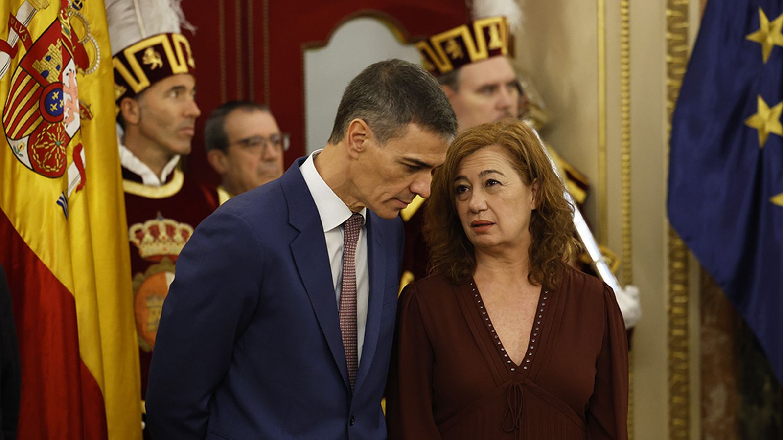 Sánchez con la presidenta del Congreso