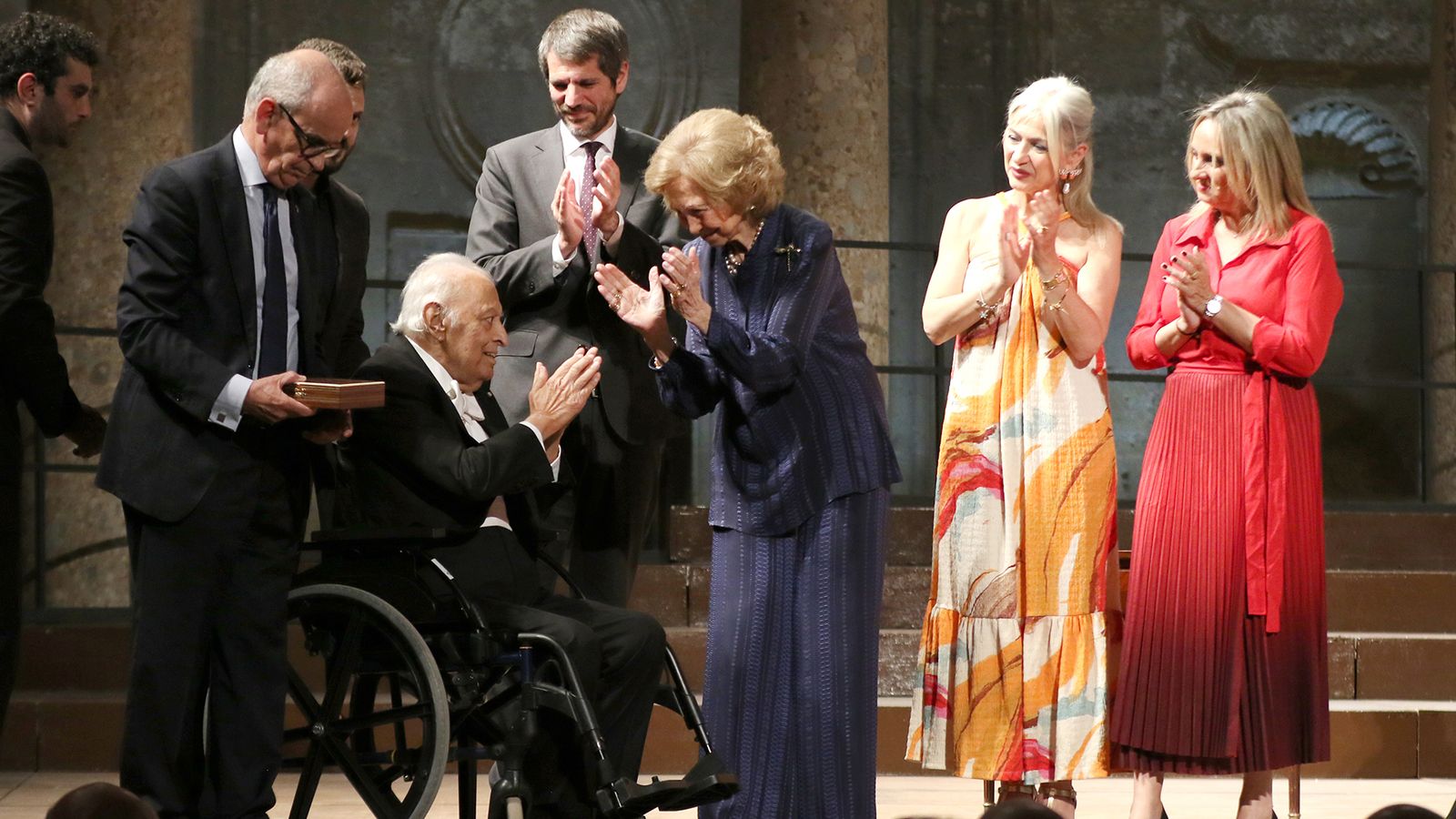 Zubin Mehta y la reina Sofía en Granada