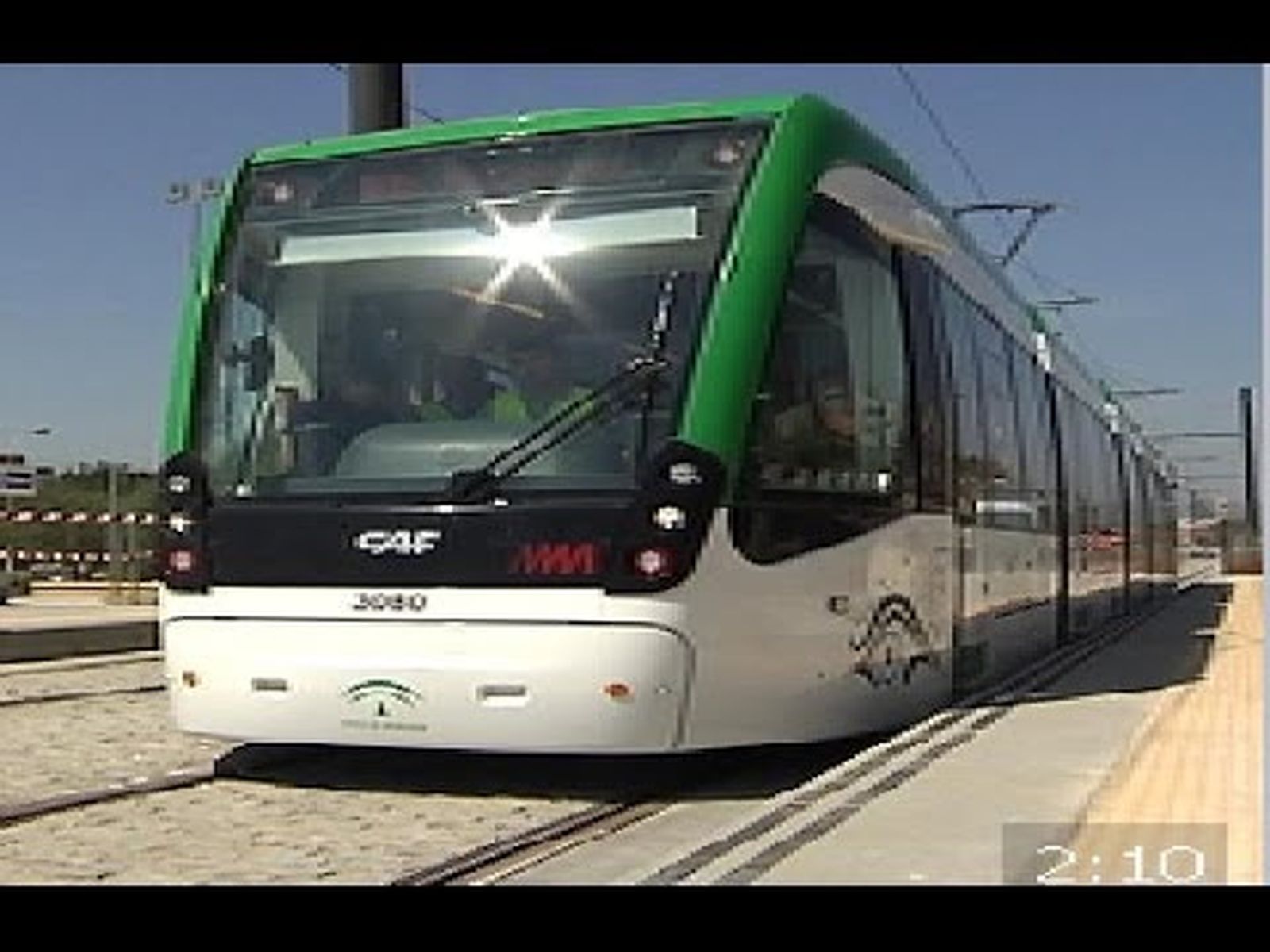 Metro de Málaga: primer tramo de vía y primer viaje en pruebas con pasajeros