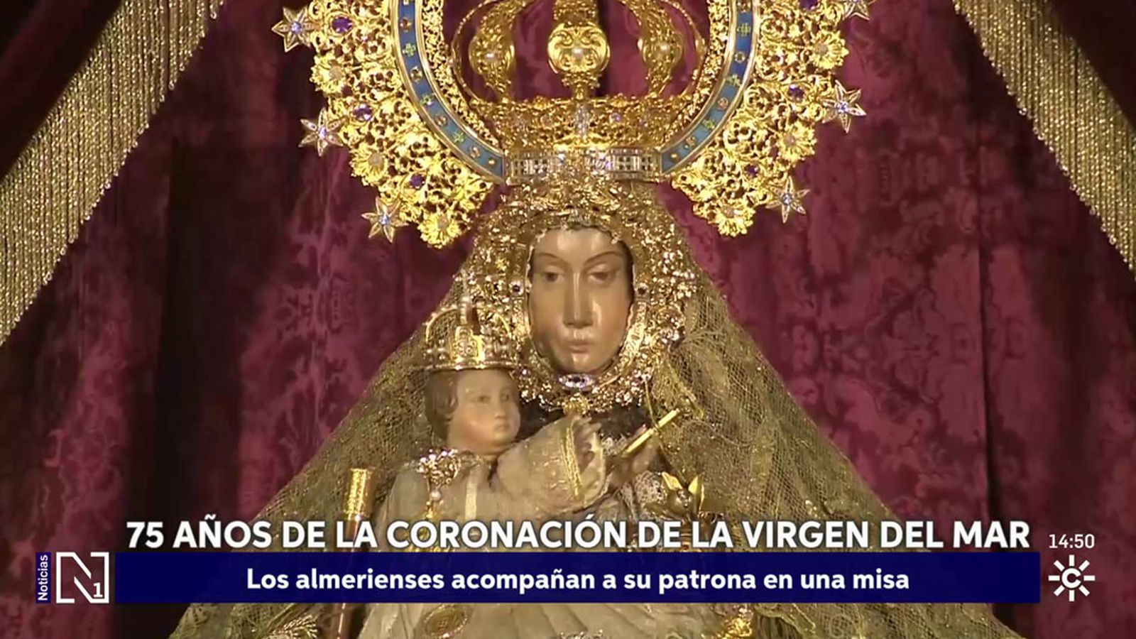 La lluvia obliga a suspender la procesión de la Virgen del Mar en su 75 aniversario