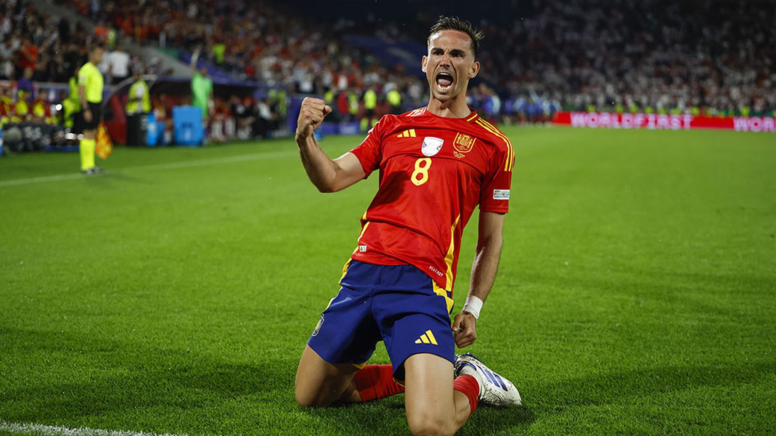 Fabián marca en el España-Georgia