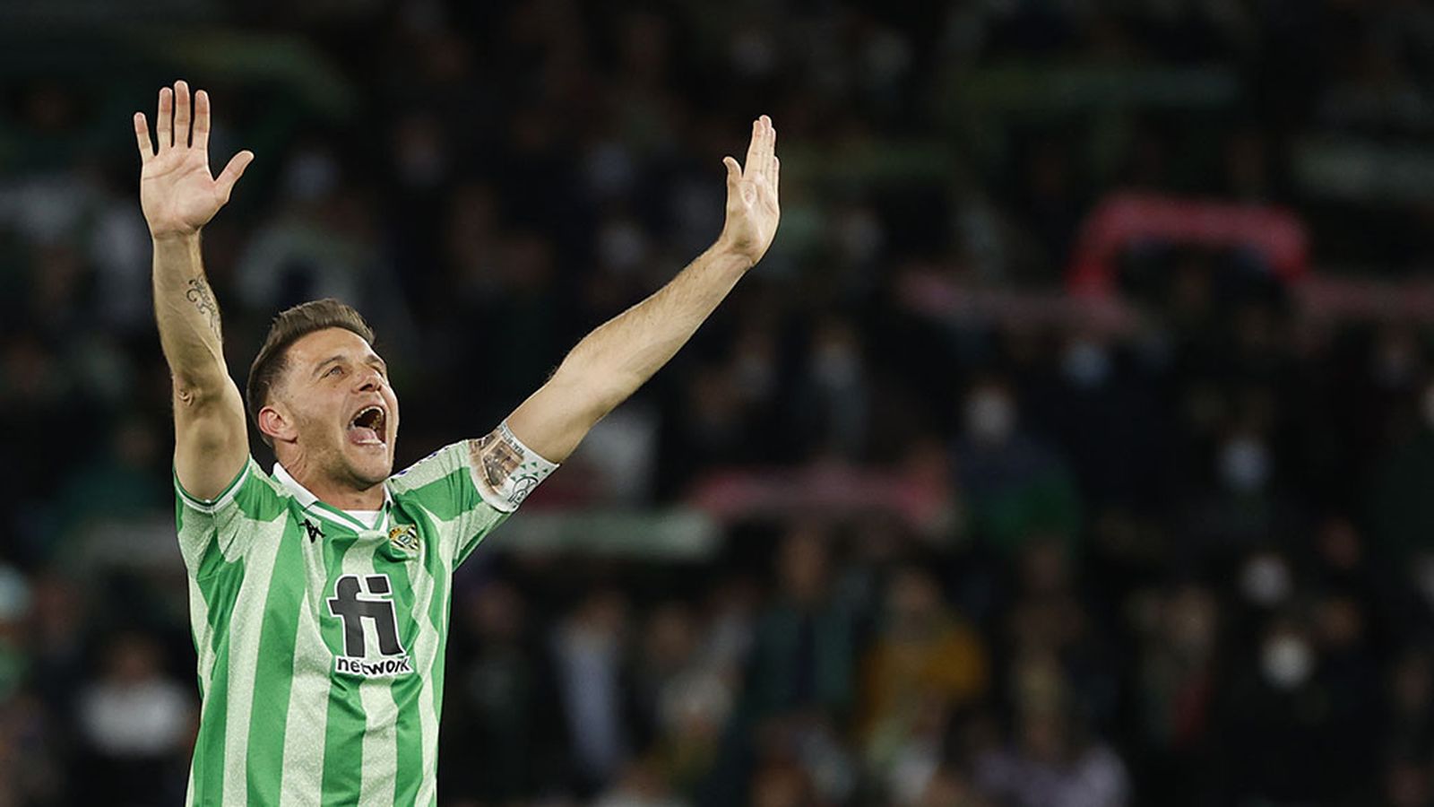 Joaquín celebra el pase a la final de la Copa del Rey